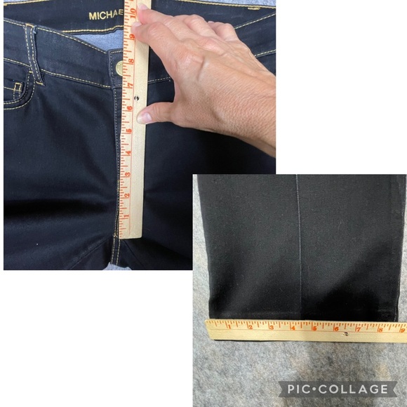 Michael Kors Dark Blue/Black Boot Cut Dressy Casual Closet Staple Jeans - Sz 8 - Picture 9 of 15